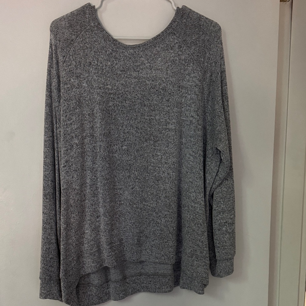 Gray Mickey and Minnie Long Sleeve Top - Picture 2 of 4